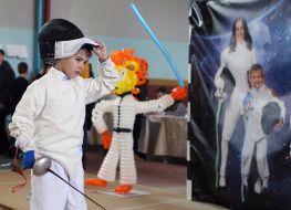 Children's fencing competition