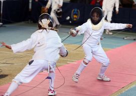 Children's fencing competition