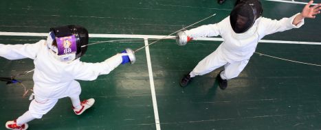Children's fencing competition