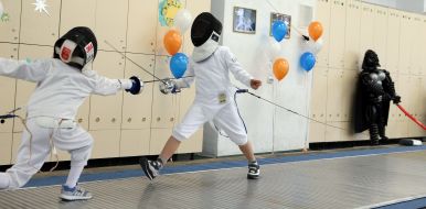 Children's fencing competition