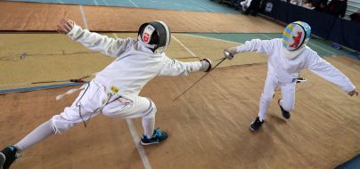 Children's fencing competition