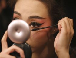 The actress in the dressing room