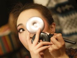 The actress in the dressing room