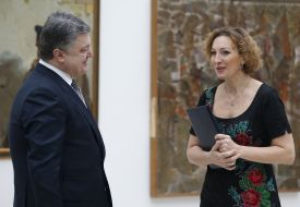 Petro Poroshenko and Anzhelina Shvachka