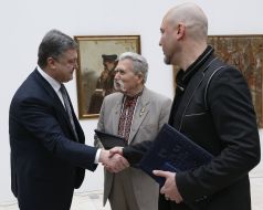 Petro Poroshenko, Levko Lukianenko and Radu Poklitaru