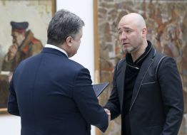 Petro Poroshenko and Radu Poklitaru