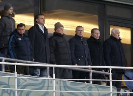 Guests of the match on the podium
