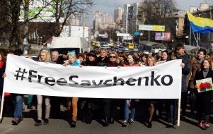 The action "Freedom for Nadezhda"