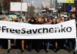 The action "Freedom for Nadezhda"