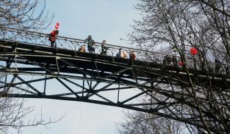 The opening of the Bridge of lovers after repair