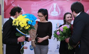 Igor Khudobyak, Hou Yifan, Maria Muzychuk and Vladimir Kostevich