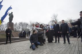 Filaret, Vladimir Groisman and Arseniy Yatsenyuk