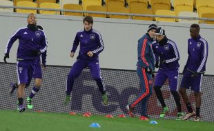 Open training of FC "Anderlecht" (Belgium)