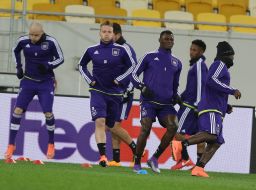 Open training of FC "Anderlecht" (Belgium)
