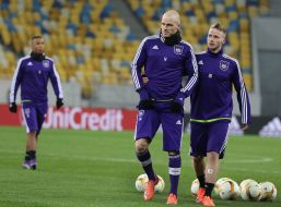 Open training of FC "Anderlecht" (Belgium)