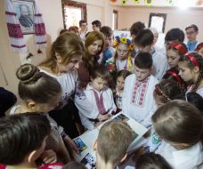 Марина Порошенко в Международном лицее им. Т. Шевченко