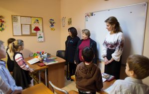 Марина Порошенко в Международном лицее им. Т. Шевченко