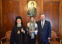 Петро Порошенко, Марина Порошенко та Варфоломій I