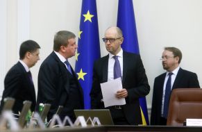 Arseniy Yatsenyuk and Pavlo Petrenko