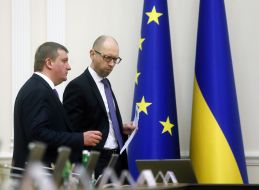 Arseniy Yatsenyuk and Pavlo Petrenko