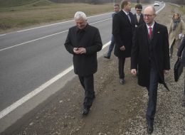 Andrew Pivovarsky, Arseniy Yatsenyuk, Oleg Goncharuk and Anatoliy Matvienko