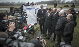 Andrew Pivovarsky, Arseniy Yatsenyuk, Oleg Goncharuk and Anatoliy Matvienko