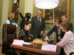 Yuri Bobalo, Hou Yifan and Maria Muzychuk