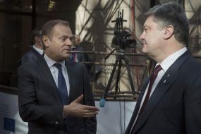 Petr Poroshenko and Donald Tusk