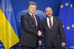 Petr Poroshenko and Martin Schulz
