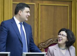 Володимир Гройсман та Оксана Сироїд