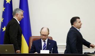 Sergey Kvit, Arseniy Yatsenyuk and Stepan Poltorak