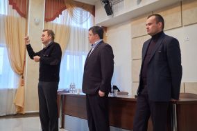 Andriy Sadovy, Semen Semenchenko and Yuri Milobog