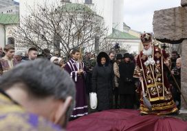 Funeral of assassinated journalist Heorhii Gongadze