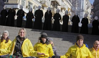 Actors in costumes of Nikolay Gogol