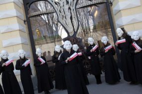 Actors in costumes of Nikolay Gogol