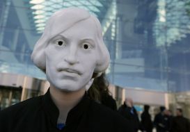 Actors in costumes of Nikolay Gogol