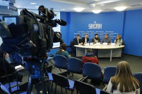 The press conference participants