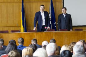 Vitalii Klichko and Volodymyr Karetko