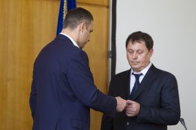 Vitalii Klichko and Volodymyr Karetko