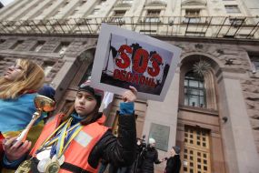 Participants of protest action