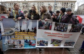 Participants of protest action