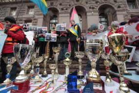 Participants of protest action