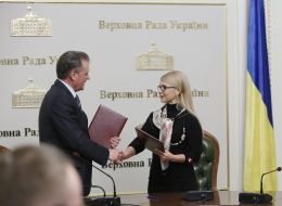 Yulia Tymoshenko and Leonid Kozachenko