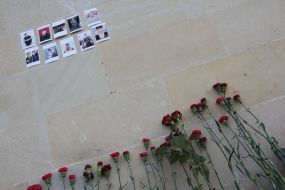 Акция возле посольства Азербайджана