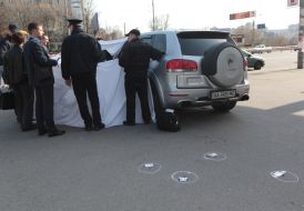 Investigative actions at the murder scene