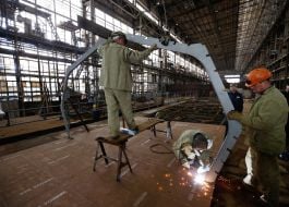 Bookmark of armored artillery boat