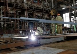 Bookmark of armored artillery boat