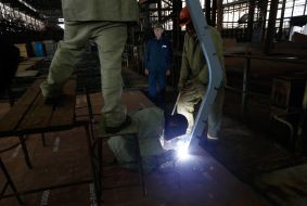 Bookmark of armored artillery boat