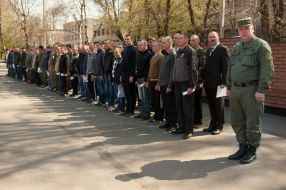 Solemn farewell to the demobilization