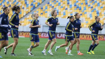 Train of Ukrainian women's national football team